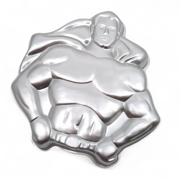 VTG 1977 Wilton Superman Cake Pan DC Comics Superhero‎ 502-1212 Baking Mold - Picture 1 of 7